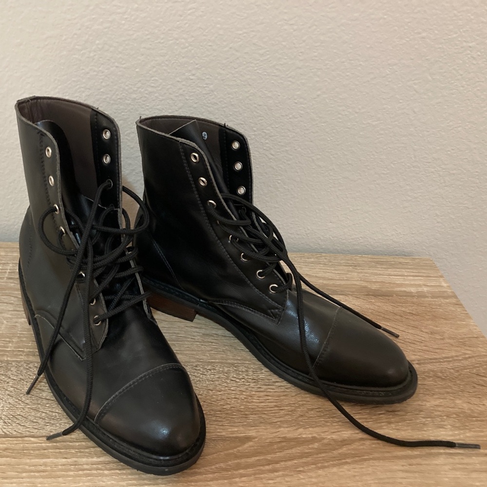 Nicora Johns vegan leather combat boots